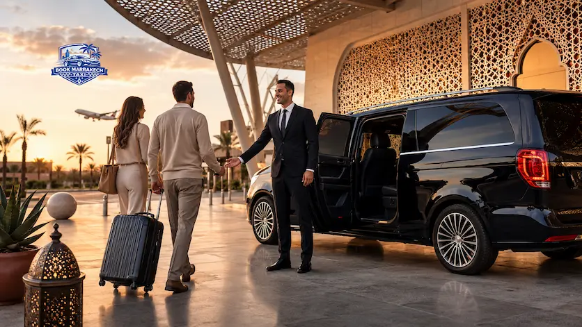 Taxi aéroport Marrakech pour transfert privé depuis l’Aéroport Marrakech-Ménara RAK vers hôtel ou riad à Marrakech